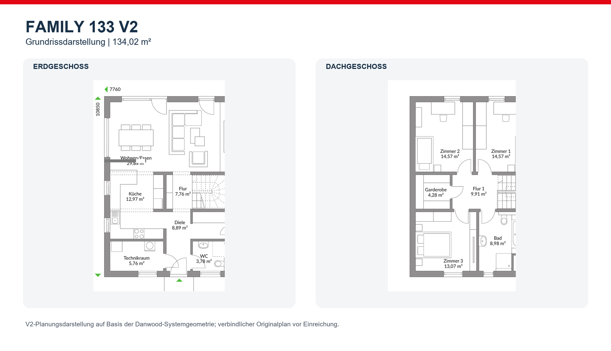 Family 133 V2: Grundrissdarstellung